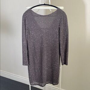 Massimo Dutti Gray Sheath Mini Dress